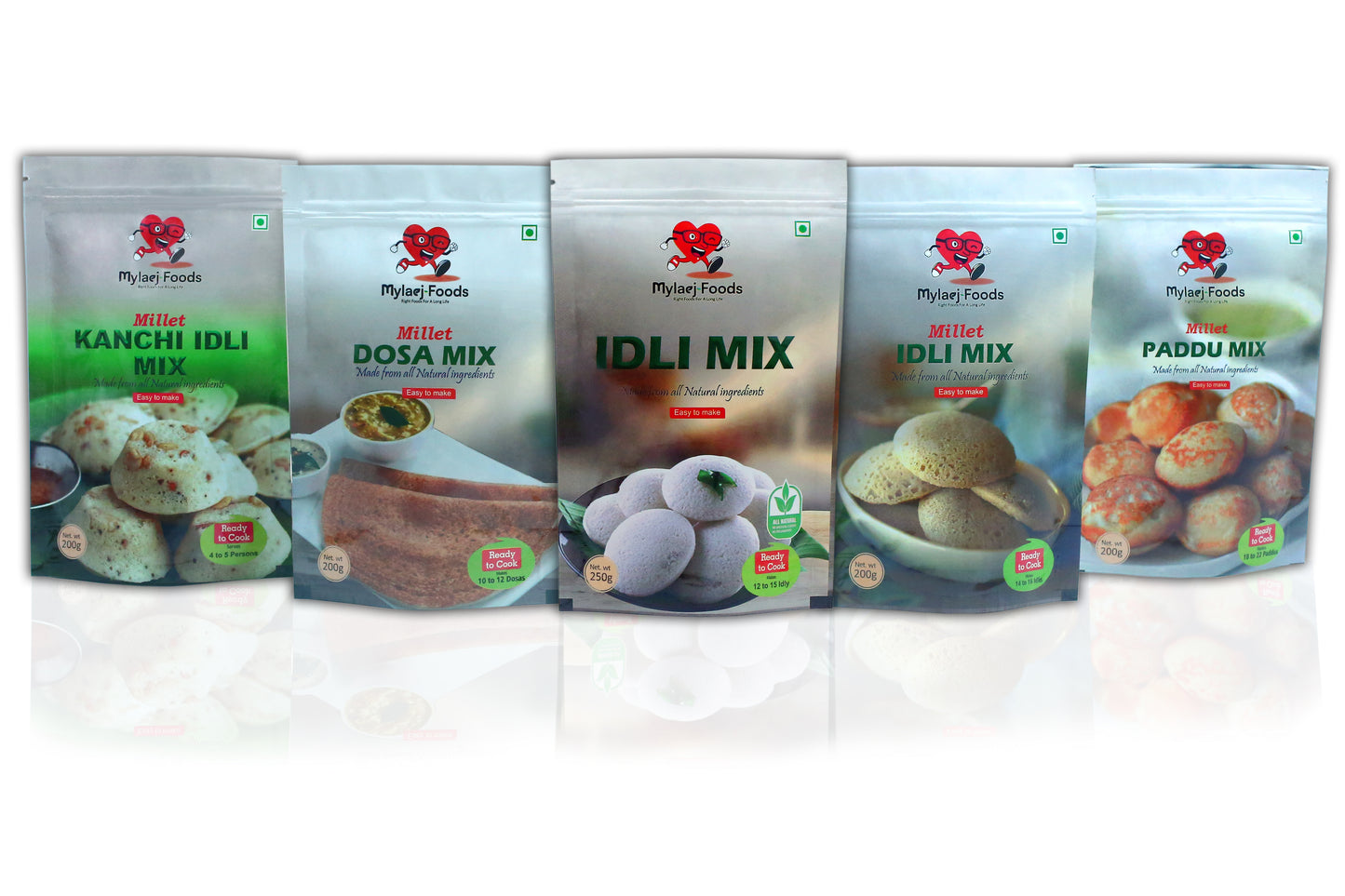 Combo Pack - Millet Idli + Millet Dosa + Millet Paddu + Millet Kanchi Idli + Idli Mix
