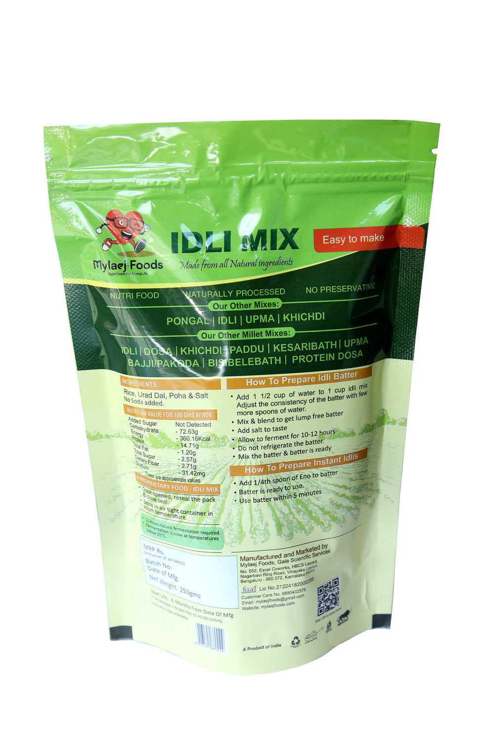 Ready to Cook Idli Mix -  250gms